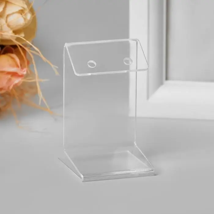 Подставка под серьги 4&times;4&times;6.5 см, оргстекло 1.5 мм, В ЗАЩИТНОЙ ПЛЁНКЕ