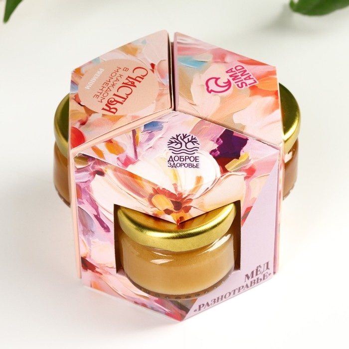 Набор &laquo;Счастья в каждом моменте&raquo;: мёд гречишный, мёд разнотравье, мёд таёжный, 3 шт. х 30 г.