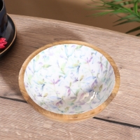 Миска "Оттенки сирени" дерево манго 17,5х17,5х6,5 см