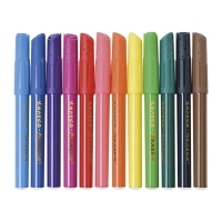 Фломастеры 12 цветов &laquo;Каляка-Маляка&raquo; утолщенные, суперсмываемые, круглые, блистер