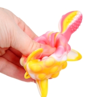 Прорезыватель силиконовый для зубов с погремушкой Крошка Я &laquo;Черепаха&raquo;, розовый