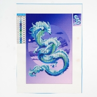 Алмазная вышивка с частичным заполнением на холсте &laquo;Небесный дракон&raquo;, 20 х 30 см