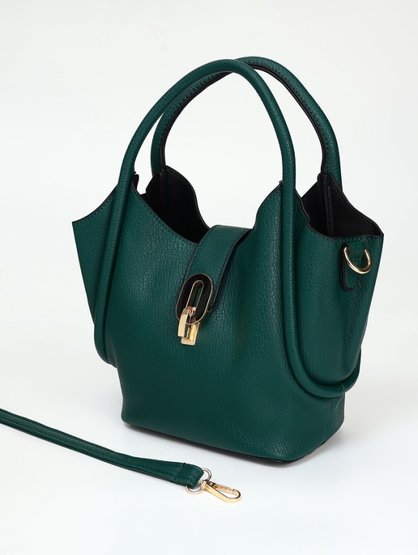 Сумка женская тоут на молнии, цвет тёмно-зелёный