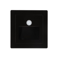 Встраиваемый светильник, для лестницы, датчик движ., 1,5 Вт, 60 Лм, 3000К, 220В, черный