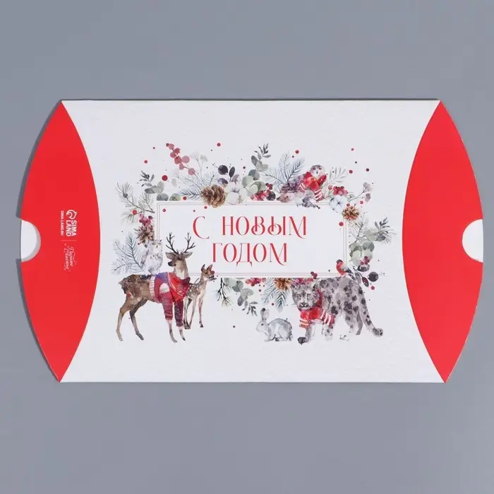 Коробка новогодняя складная фигурная &laquo;Акварель&raquo;, 19 х 14 х 4 см, Новый год