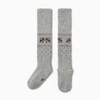 Гольфы детские из монгольской шерсти, цвет серый, 2-4 года Гольфы детские из монгольской шерсти, цвет серый, 2-4 года