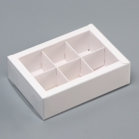 Коробка для 6 конфет, 13,7 х 9,85 х 3,85 см. Кондитерская упаковка Коробка для 6 конфет, 13,7 х 9,85 х 3,85 см. Кондитерская упаковка