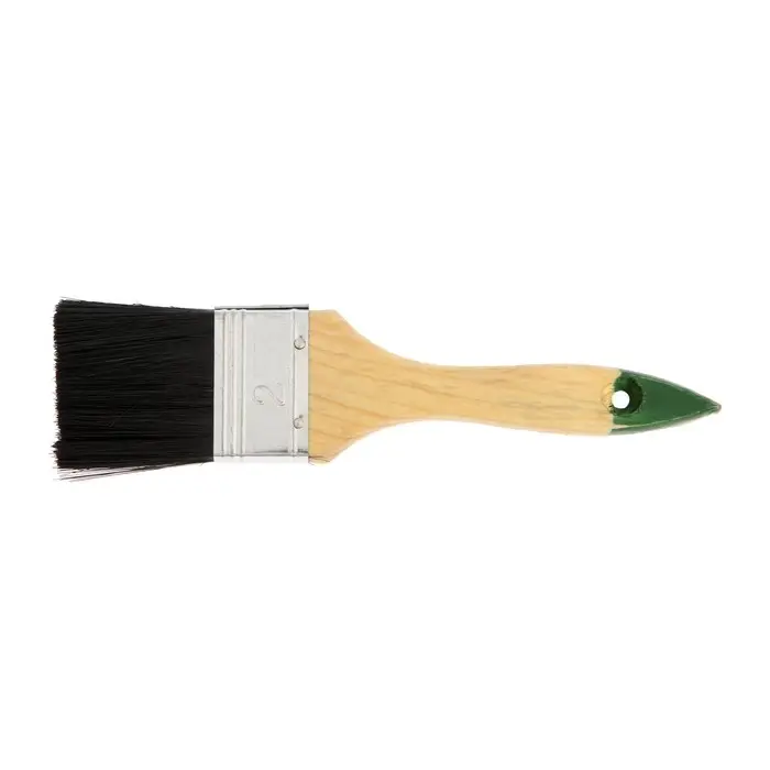 Кисть плоская ЛОМ, смешанная щетина, деревянная рукоятка, 2", 50 мм