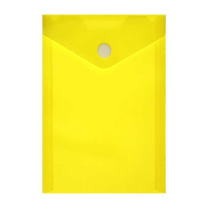 Набор из 5 штук, папка-конверт на кнопке, А6, 180 мкм, вертикальная, тонированная, 5 цветов