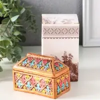 Шкатулка "Ларец цветной" 7,5х10х6 см