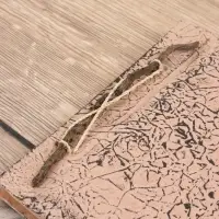 Блокнотик плетеный, 48 листов, 14х18х2 см, цв. бежево-чёрный