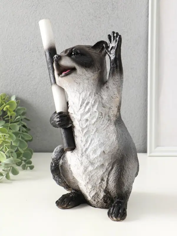 Копилка "Енот ГАИ" 30х18х16 см, серый