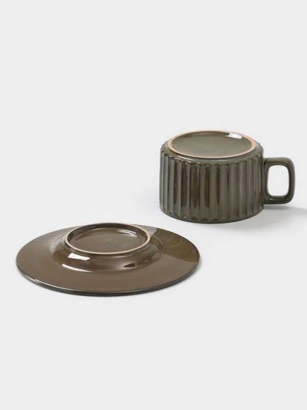 Чайная пара  "Винтаж" 15х7см, цвет зеленый