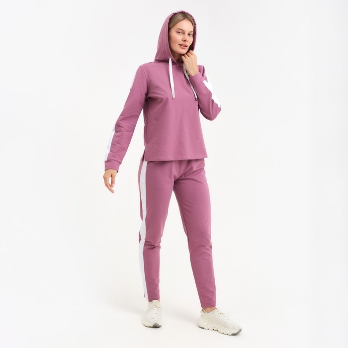Костюм женский (толстовка/брюки) Шарлотта, цвет сухая роза, размер 48 Костюм женский (толстовка/брюки) Шарлотта, цвет сухая роза, размер 48