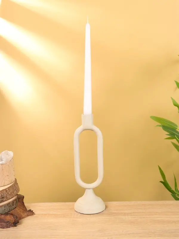 Подсвечник на 1 свечу "Фисташковый" 8,5х,8,5х26 см