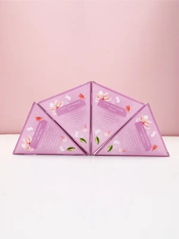 Чистое счастье Женский набор соли в коробке торте, роза, 150 гр