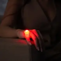 Световой аксессуар &laquo;Кольцо красное&raquo;, 3&times;2.2 см, батарейки AG13&times;3 (в комплекте), свечение RGB