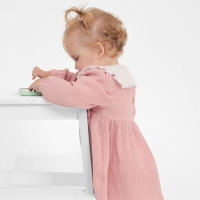 Платье с воротничком Крошка Я Муслин, 74-80, пудровый