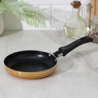 Сковорода &laquo;Лерой&raquo;, d=14 см, пластиковая ручка, антипригарное покрытие, цвет МИКС