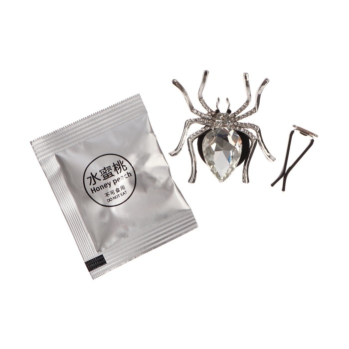 Украшение в дефлектор автомобиля, Паук, ароматизатор, 5.4&times;5.4 см, белый