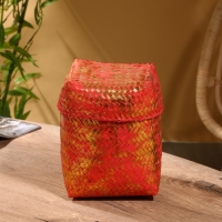 Корзинка плетеная "Голден" 16х16х23 см, розовый Корзинка плетеная "Голден" 16х16х23 см, розовый