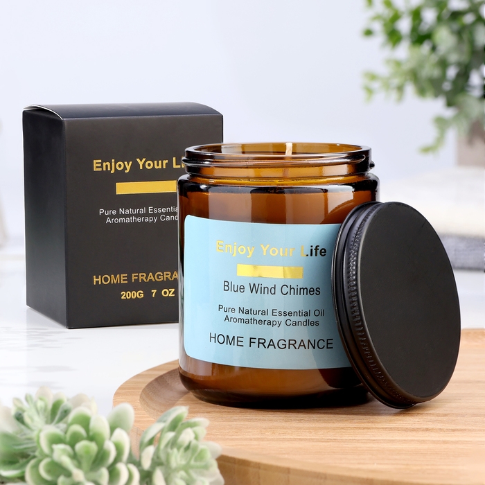 Свеча ароматическая в банке Свеча ароматическая в банке "Голубые колокольчики", 7х9 см