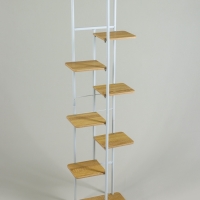 Подставка для цветов Greengo, 8 полок, 36 &times; 23 &times; 136 см, напольная, каркас металл, полки МДФ, белая