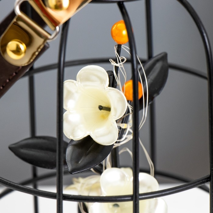 Ночник "Цветы" LED от батареек ААА чёрный 14х14х27 см RISALUX