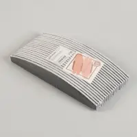 Пилка для ногтей, лодочка, 80/100 грит, 18 см, фасовка 20 шт., чёрная