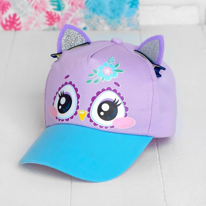 Кепка детская для девочки &laquo;Совунья&raquo;, с заколочками, р-р. 52-54 см, 5-7 лет