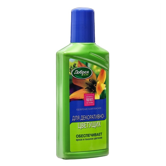 Удобрение Удобрение "Добрая Сила", для декоративно-цветущих, флакон, 250 мл