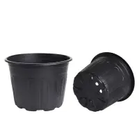 Горшок для рассады, 4 л, d=21 см, h=15 см, мягкий пластик, чёрный, Greengo