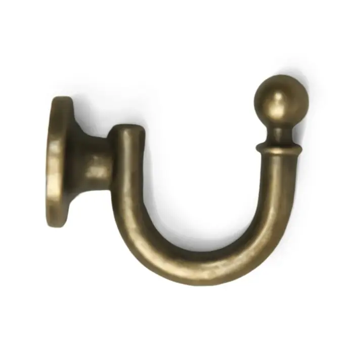 Крючок мебельный ТУНДРА TKO005, однорожковый, бронза, 200 шт