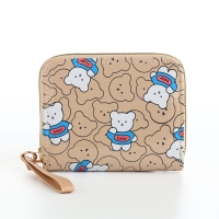 Кошелёк детский на молнии, цвет бежевый