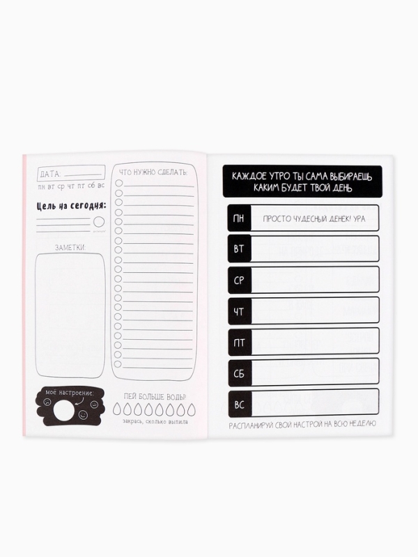 Ежедневник творческого человека с заданиями А5, 120 л. В мягкой обложке "Ты можешь всё"