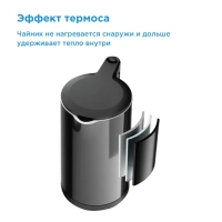 Чайник электрический MK-8065, 1.7 л, черный