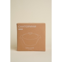 Кастрюля из жаропрочной керамики Доляна &laquo;Бруно&raquo;, 1,57 л, 24,5&times;21,5&times;8 см, цвет белый