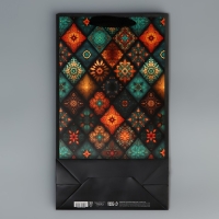 Пакет подарочный под две бутылки, упаковка, &laquo;Best wishes&raquo;, 35 х 20 х 9 см