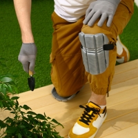 Наколенники защитные, универсальные, 19 &times; 16.5 см, серые