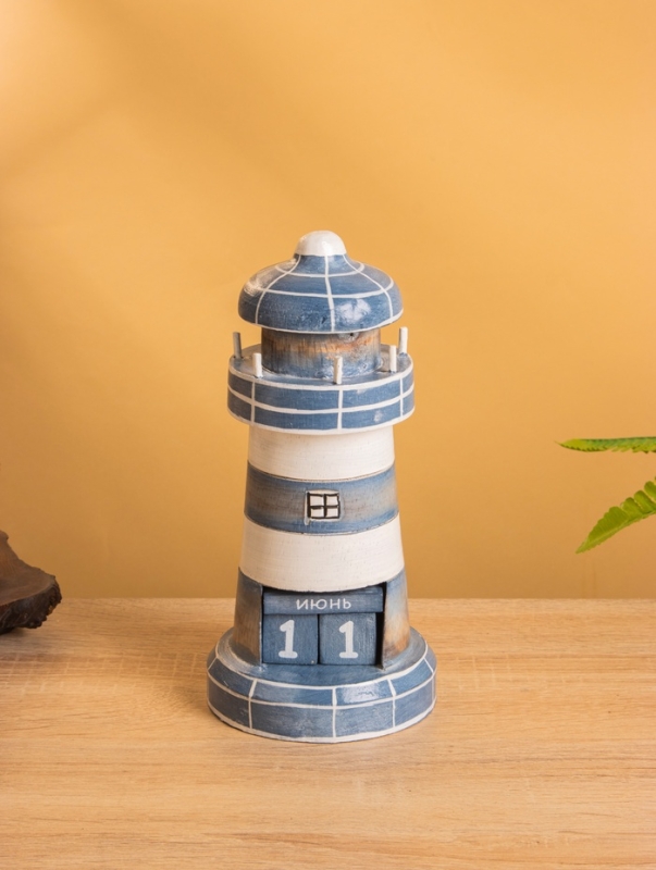 Сувенир календарь &laquo;Маяк&raquo;, 10&times;10&times;21 см, дерево