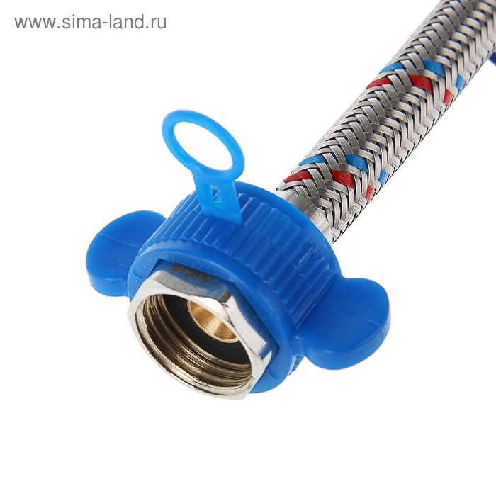 Подводка гибкая AquaKratos, гайка-штуцер, 80 см, нерж.сталь, с ключом для монтажа