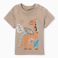 Футболка Крошка Я "Дракоша", рост 74-80 см, бежевый Футболка Крошка Я "Дракоша", рост 74-80 см, бежевый