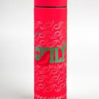 Смарт-бутылка с заменяемой батарейкой Long Therm Soft Touch, красная