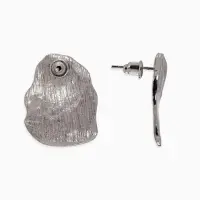 Серьги металл &laquo;Мятые&raquo;, цвет серебро