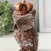 Фигура "Сова императорская" размер 15х8х6 см, гипс, коричневый