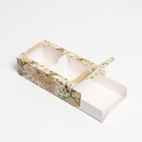 Коробка для макарун, кондитерская упаковка &laquo;With Love&raquo;, 18 х 10.5 х 5.5 см