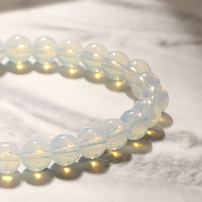 Браслет шар №8 &laquo;Лунный камень&raquo;, 5,5см