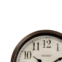 Часы настенные ENERGY ЕС-155, интерьерные, d-30.5 см, плавный ход, коричневые