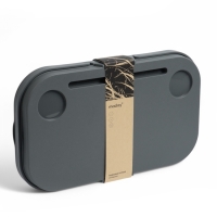 Корзина - столик Maclay 2 в 1, складная, 47 х 28,5 х 23,5 см, стол 45 х 28 х 16 см, серая