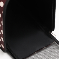 Сумка - переноска для животных "Горошек", коричневая, размер S, 37,5 х 17 х 22 см Сумка - переноска для животных "Горошек", коричневая, размер S, 37,5 х 17 х 22 см